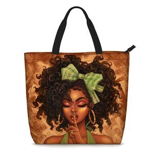 7928 African American Tote Bags Work Black Girl Magic Shoulder Bags